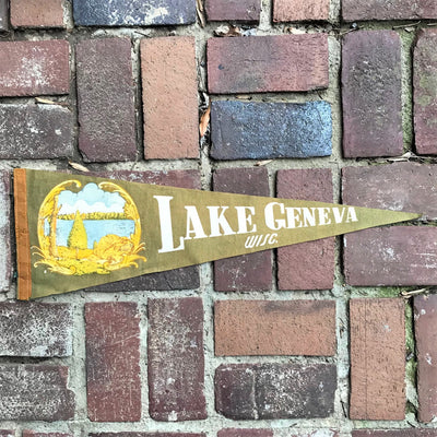 Vintage Lake Geneva Pennant